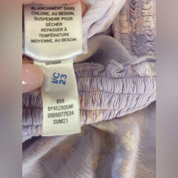 BP‎ Nordstrom Wide Leg Purple Floral Print Pants Small EUC - Picture 6 of 8